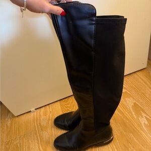 Nine West Black Over-the-Knee Stretch Boots